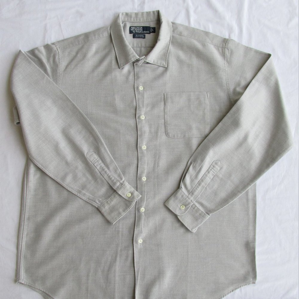 Ralph Lauren "Bonnard" Men's Long Sleeve Cotton Shirt Size Large